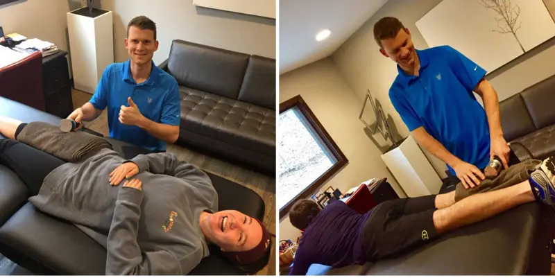 Michael Jordan providing sports therapy treatment